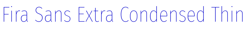 Fira Sans Extra Condensed Thin fonte